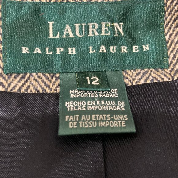 VINTAGE LAUREN RALPH LAUREN SILK PATTERN BLAZERS SIZE 12 - Picture 13 of 13